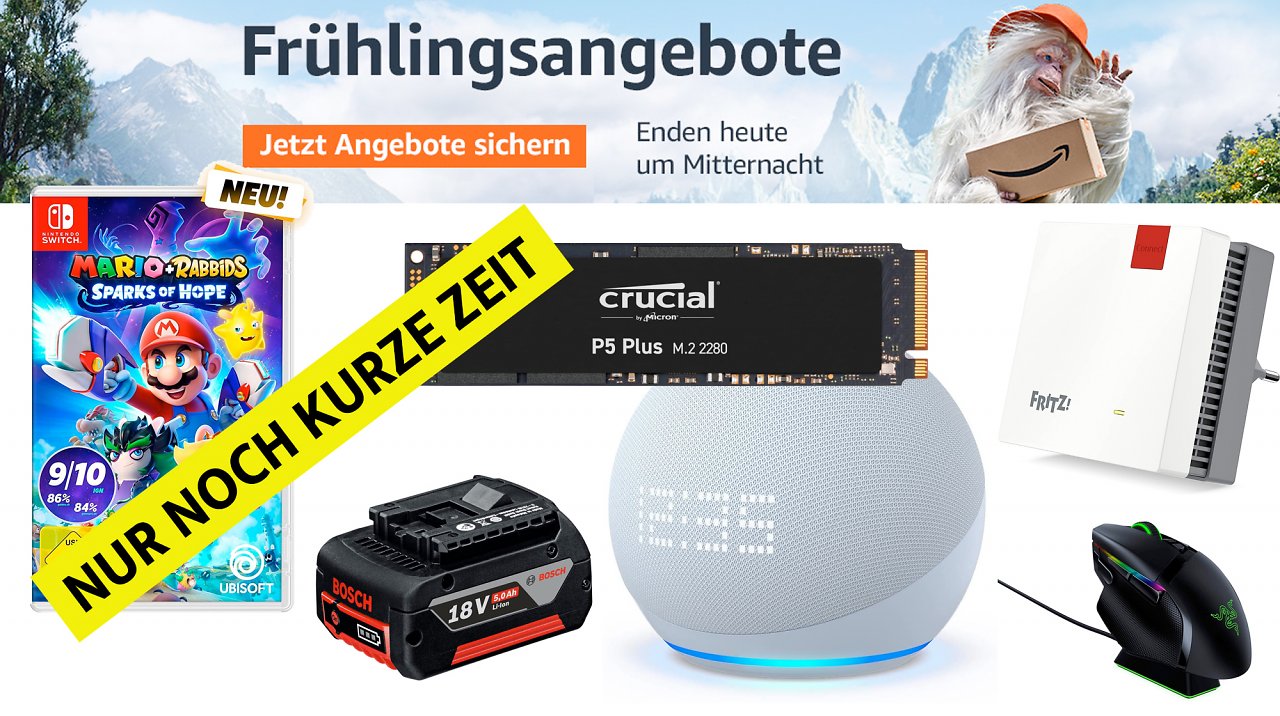 [29/03/2023] Nur noch bis Mitternacht: Letzte Chance auf Amazon Frühlings-Schnäppchen