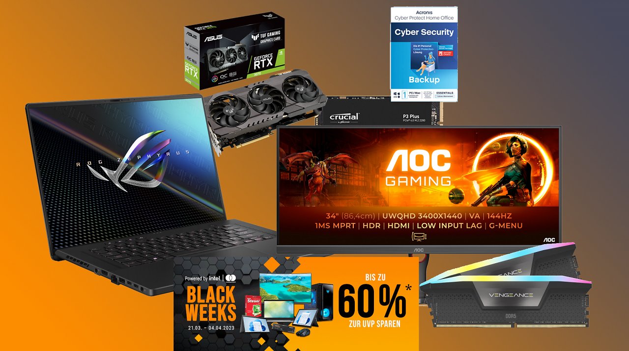 [30/03/2023] Gaming-Monitor, RTX 3070, SSD, Gaming-Laptop: Nur noch kurze Zeit Top-Angebote in den NBB Black Weeks