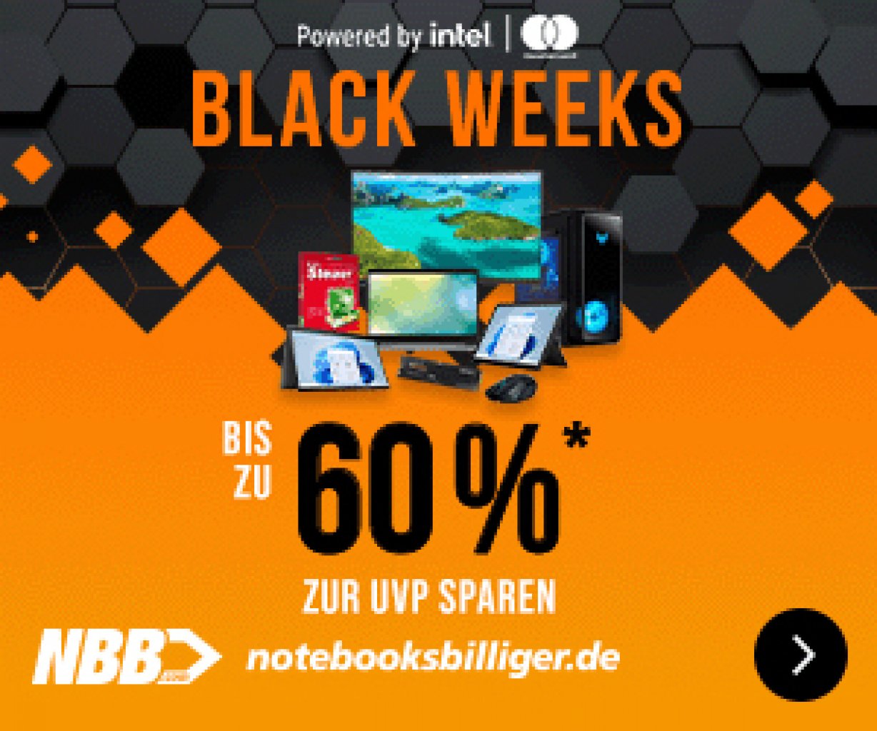 Gaming-Monitor, RTX 3070, SSD, Gaming-Laptop.: Bis zu 60 % sparen in NBB Black Weeks!