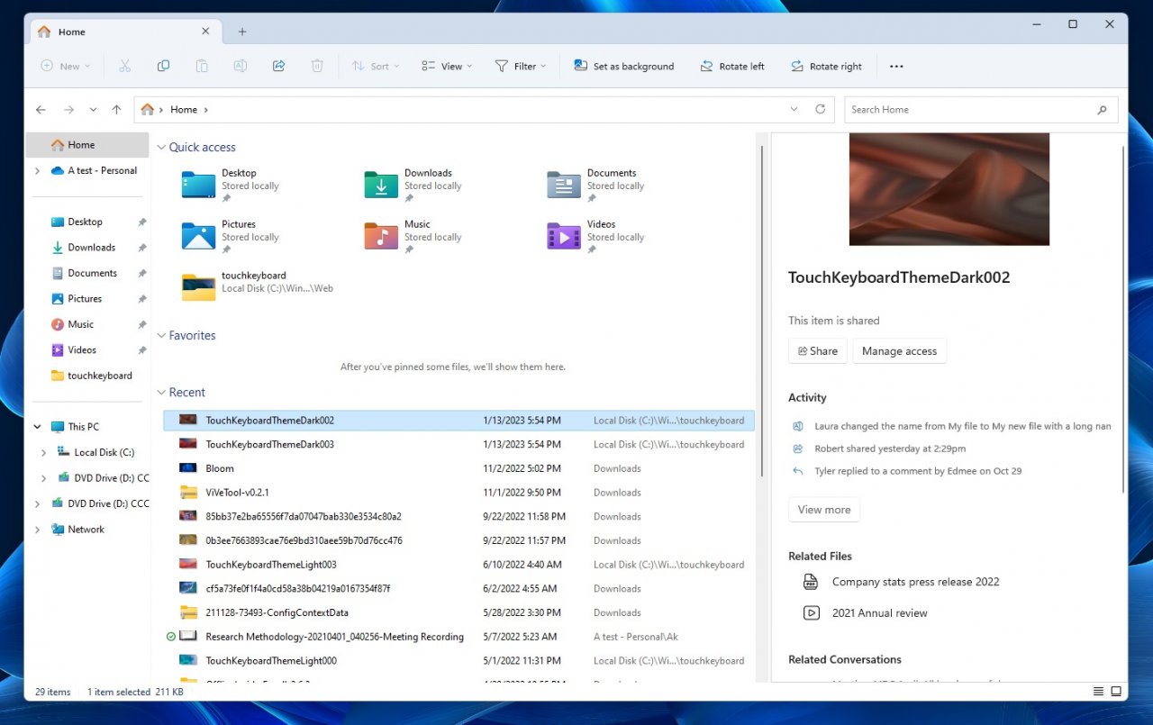 [14/03/2023] Neue Eigenschaften Ansicht im Datei Explorer in Windows 11 Version 23H2.