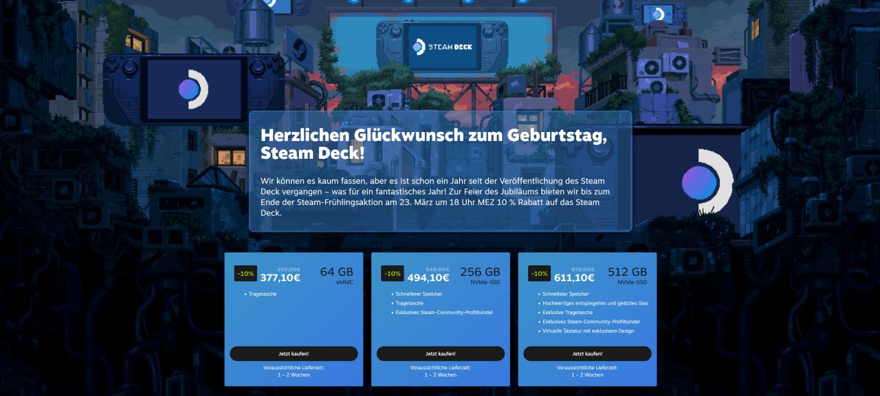 [16/03/2023] Steam Deck im Spring Sale