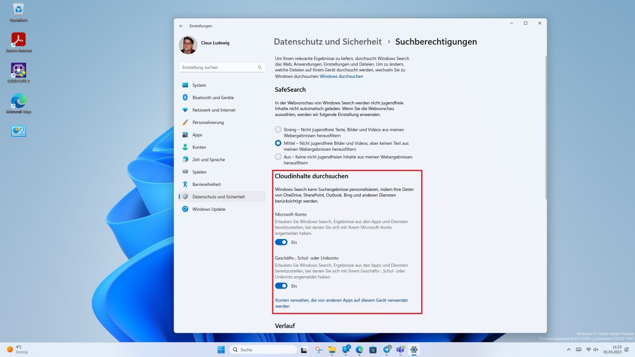 [01/03/2023] Windows 11 Suche ohne Bing mit ChatGPT einstellen