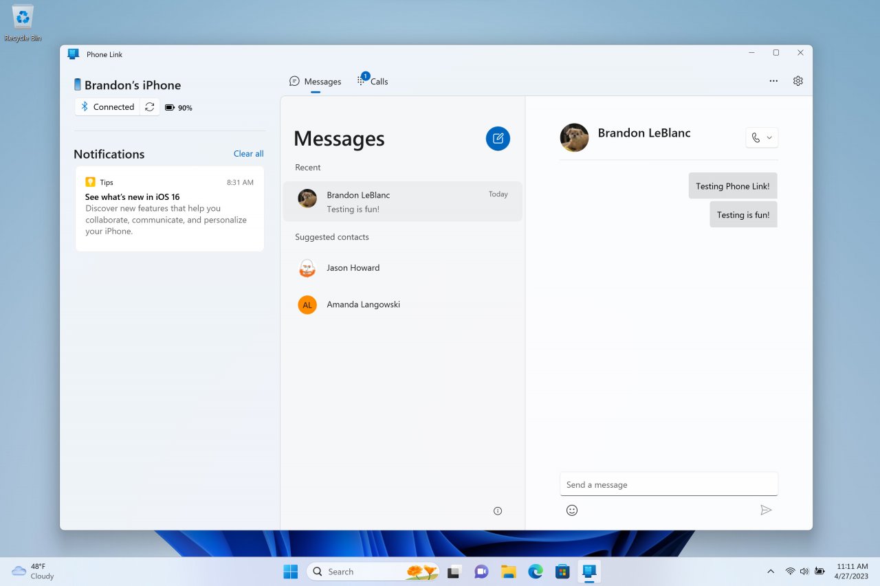 [01/03/2023] Windows 11 mit iPhone-Synchronisation
