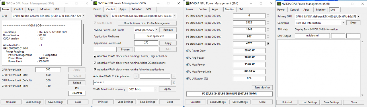 [30/04/2023] Nvidia GPU Power Management