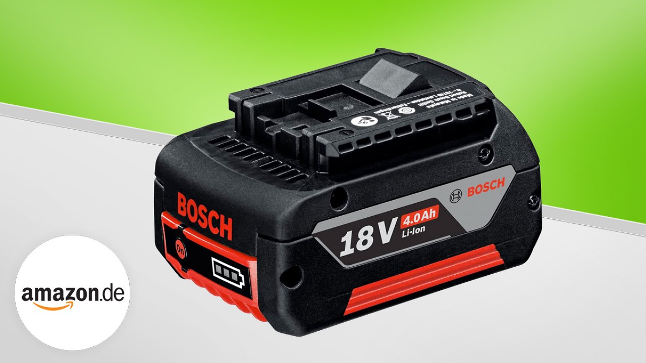 [12/04/2023] Nur kurz: Akku 18V 4.0 Ah von Bosch Professional mit 59 % Rabatt
