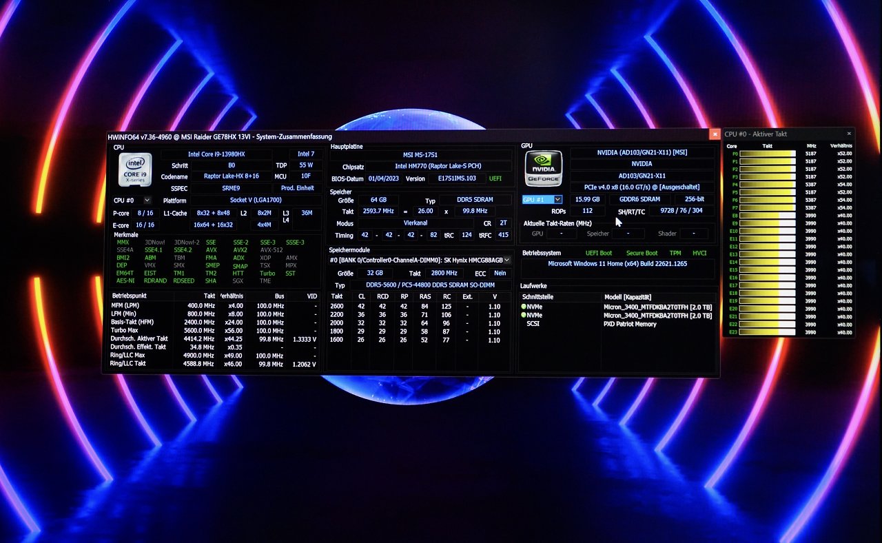 [14/04/2023] MSI Raider GE78 im Test (2)