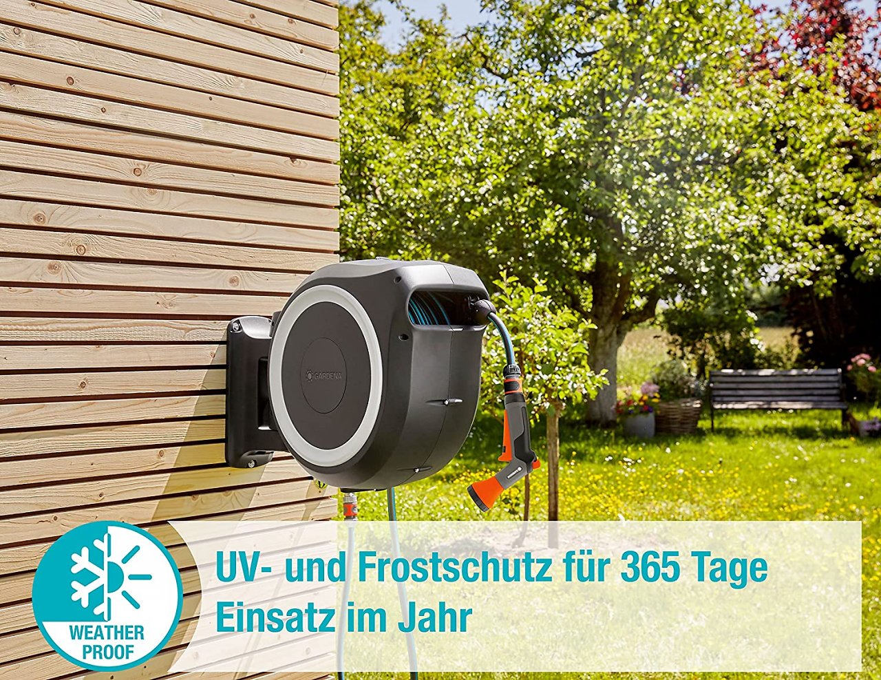 [27/04/2023] Die Schlauchbox lässt sich einfach montieren und ist dank UV- sowie Frostschutz für alle Jahreszeiten gerüstet.