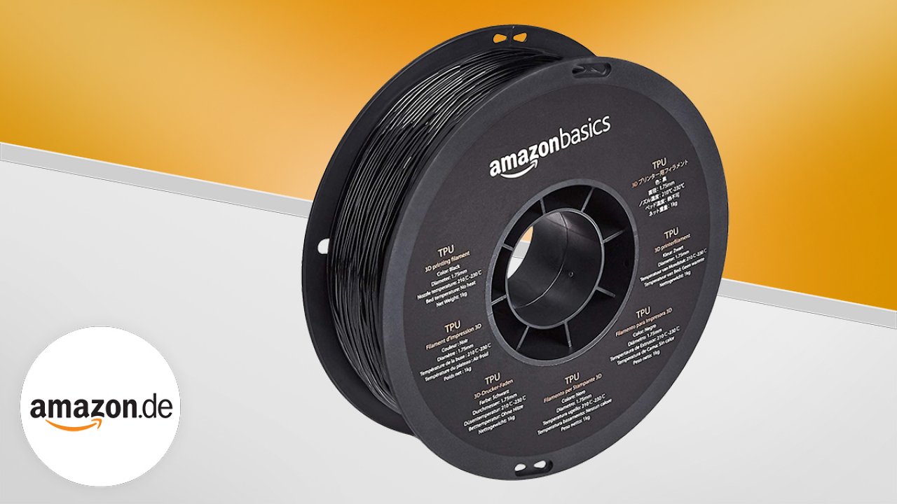 [19/04/2023] 3D-Drucker-Filament aus TPU-Kunststoff: 40-%-Gutschein für die Nummer 1 bei Amazon