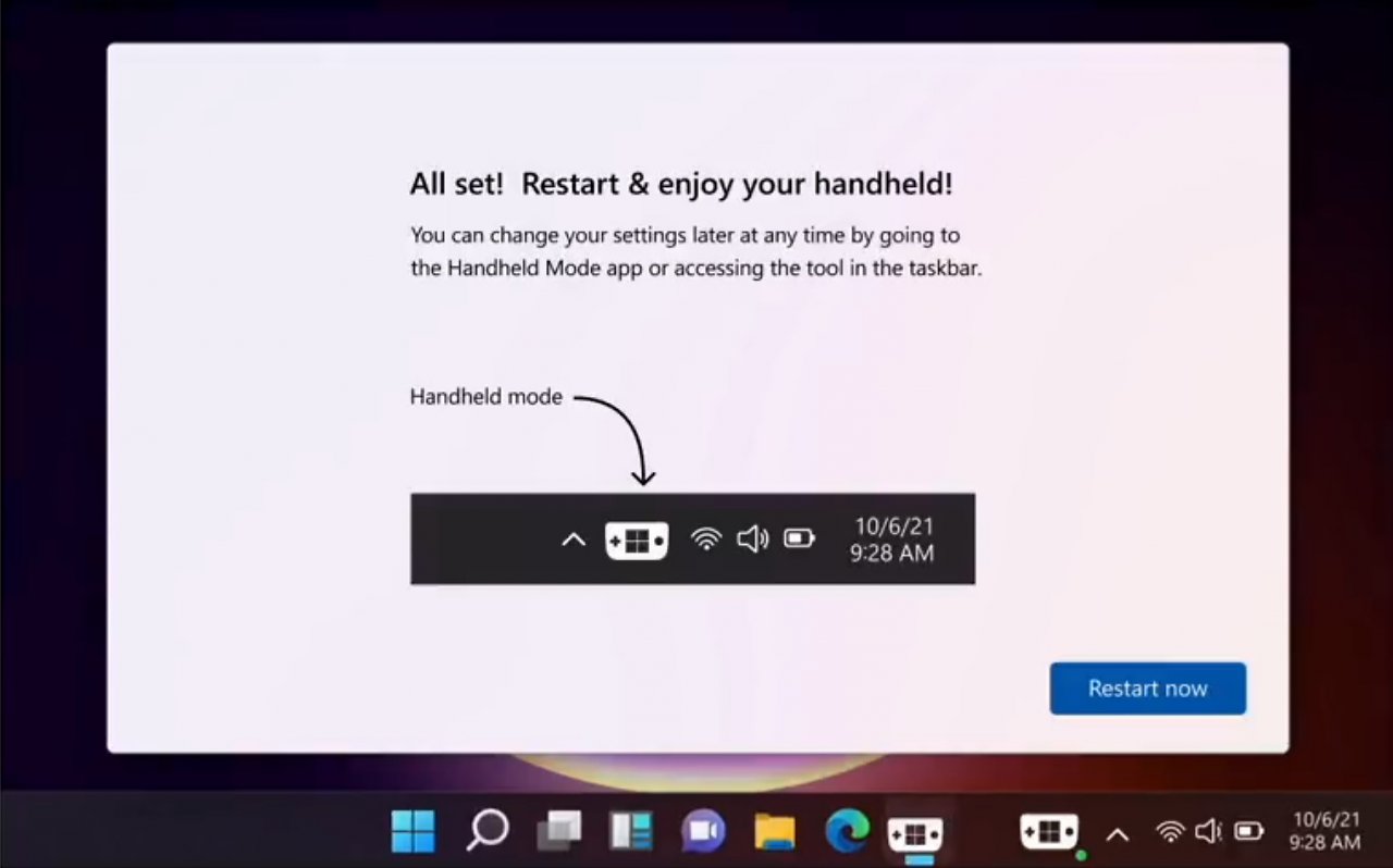[13/04/2023] Windows Handheld Mode