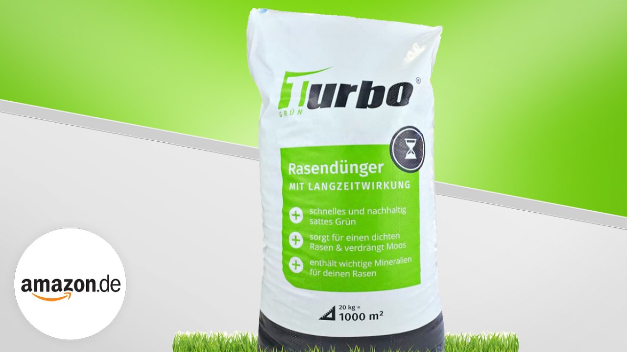 [19/04/2023] Damit will gerade jeder düngen: Langzeit-Rasendünger von Turbogrün wird zum Amazon-Bestseller