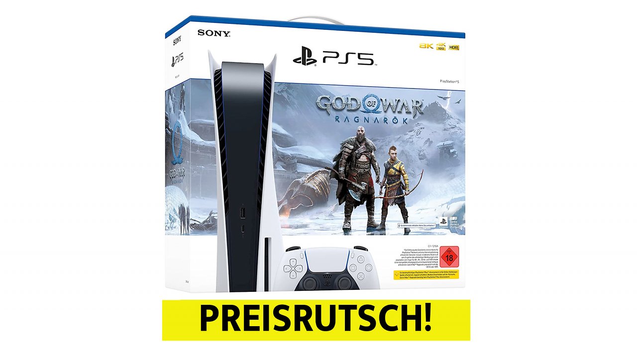 PS5 im Preisrutsch: Bundle mit God of War Ragnarök jetzt 50 Euro günstiger bei Media Markt.