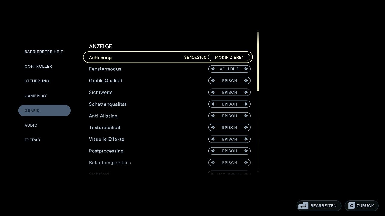 [27/04/2023] Star Wars Jedi Survivor PC - Grafikoptionen
