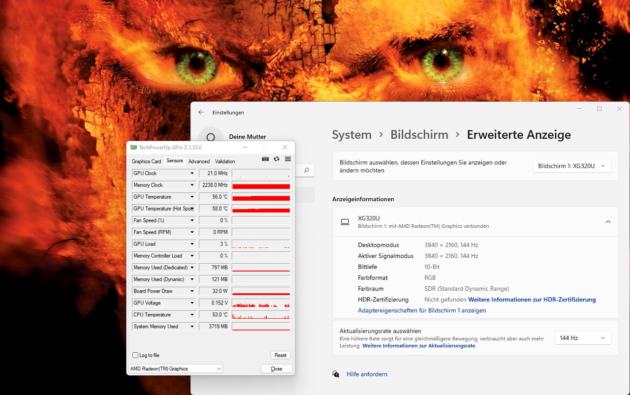 AMD Radeon RX 7600 Idle Power 4K144