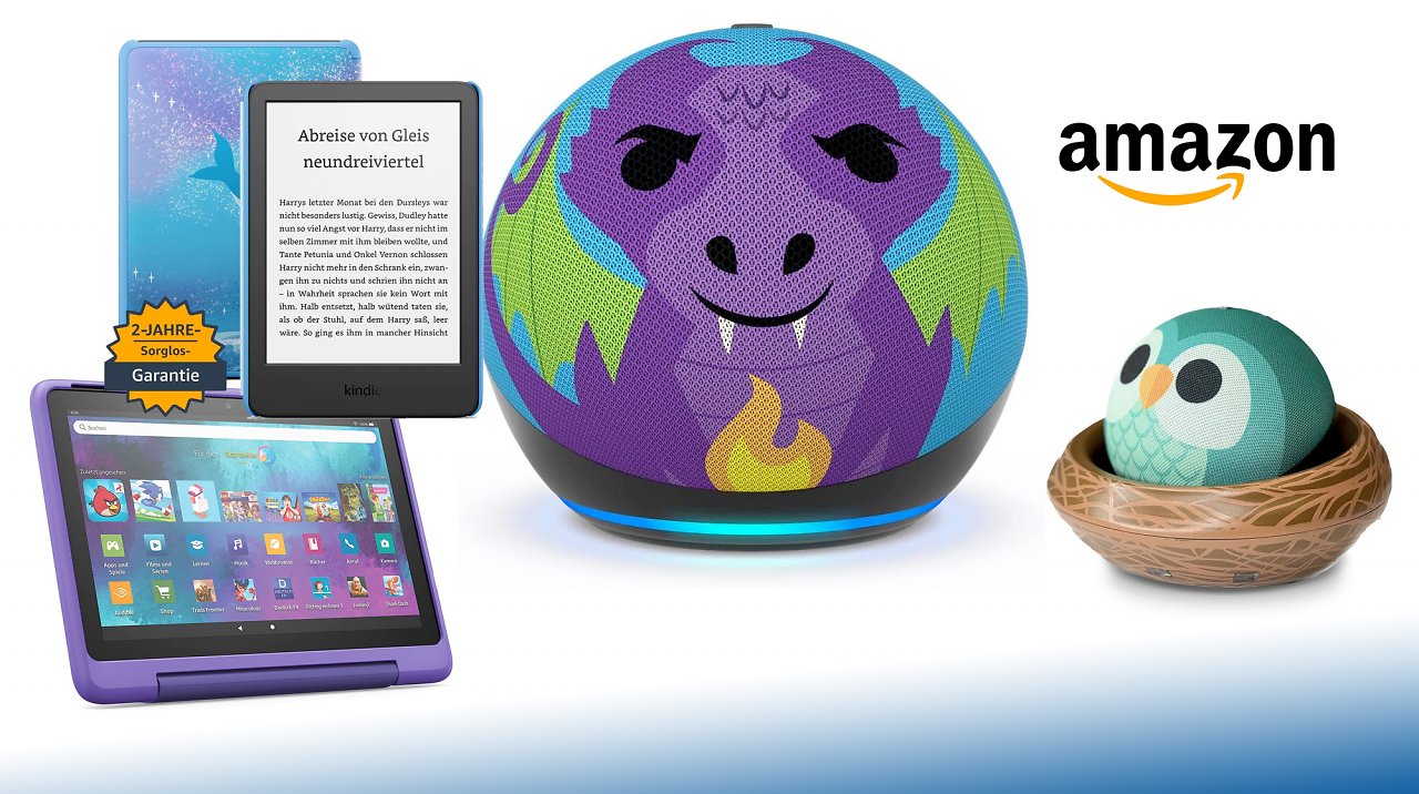 [25/05/2023] Amazon wirft Alexa für Kinder bis 37 % günstiger raus: Echo Dot Kids, Fire Tablet Kids, Kindle Kids - nur kurz