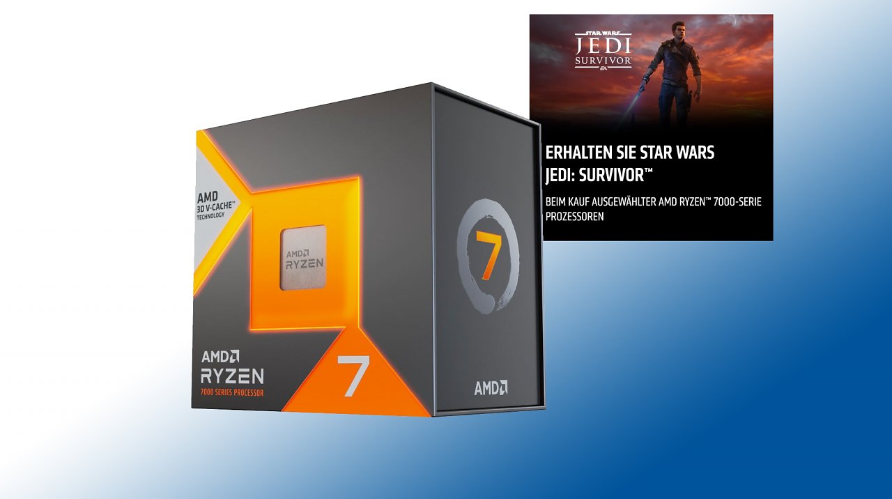 [08/05/2023] Gaming-CPU nie günstiger: Ryzen 7 7800X3D + Star Wars Jedi Survivor hier für nur noch 466 Euro