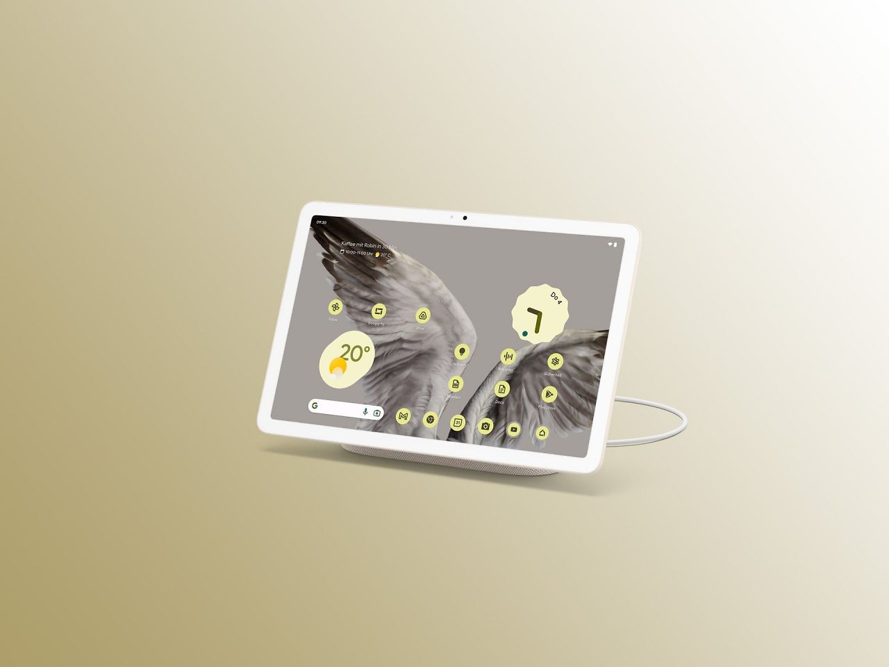 [11/05/2023] Google Pixel Tablet kommt mit Docking-Station mit Lautsprecher daher.