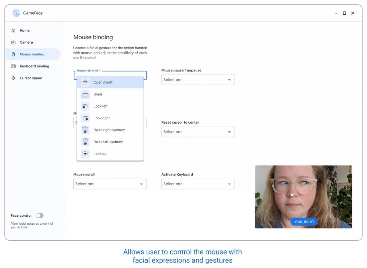 [11/05/2023] Google Project Gameface Head Tracking Maus