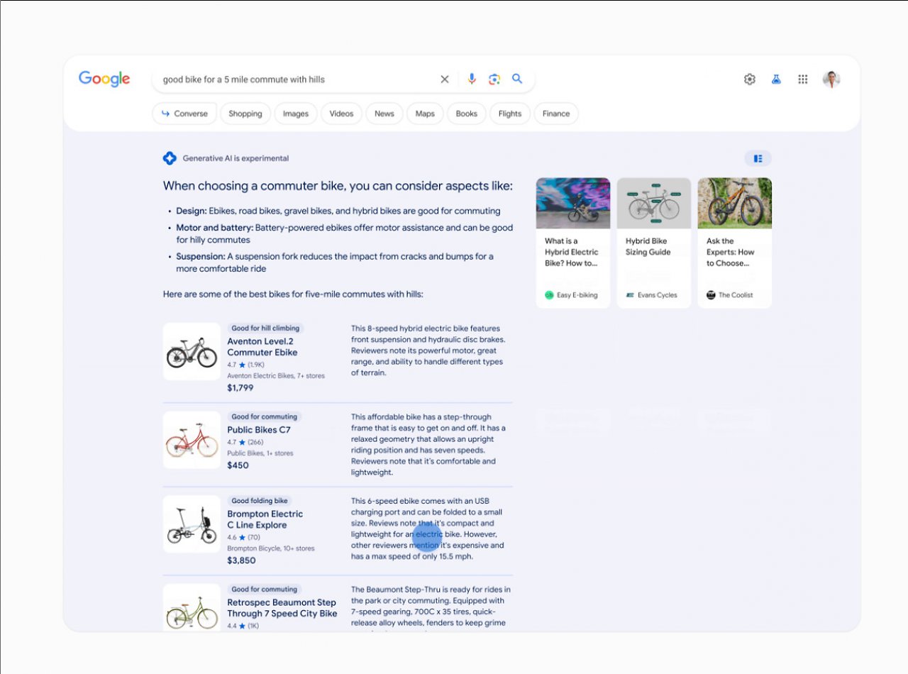 [11/05/2023] Google-Suche mit KI-Tool Bard und Webseitenlinks