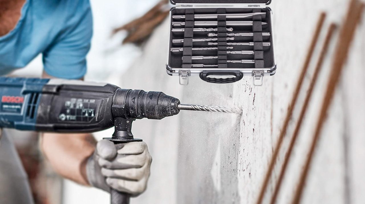 [10/05/2023] Kurz top-günstig: Hammerbohrer-Set SDS-Plus 11-teilig von Bosch Professional für Beton & Mauerwerk