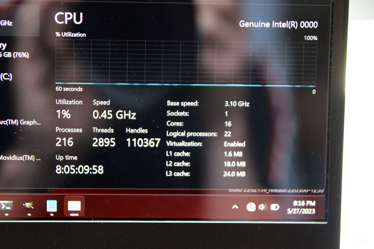 [30/05/2023] Intel hat im Rahmen der Computex seinen ersten Prozessor aus der Meteor-Lake-Serie im Laptop vorgestellt. Dabei wurden die Fähigkeiten der VPU demonstriert. (7)