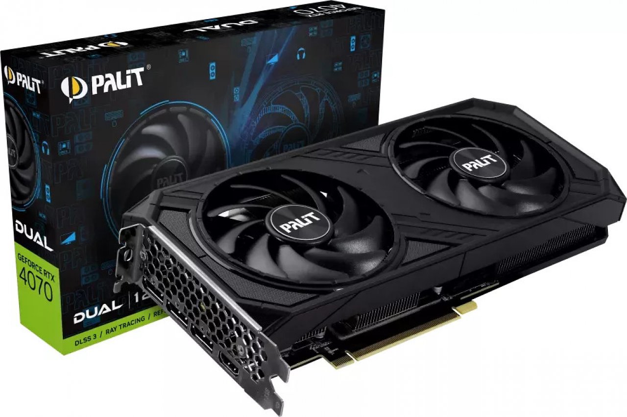 [10/05/2023] Grafikkarten: Neue Tiefpreise für RTX 4070, RX 6800 XT und RX 7900 XT - im Bild: Die derzeit günstigste RTX 4070 von Palit