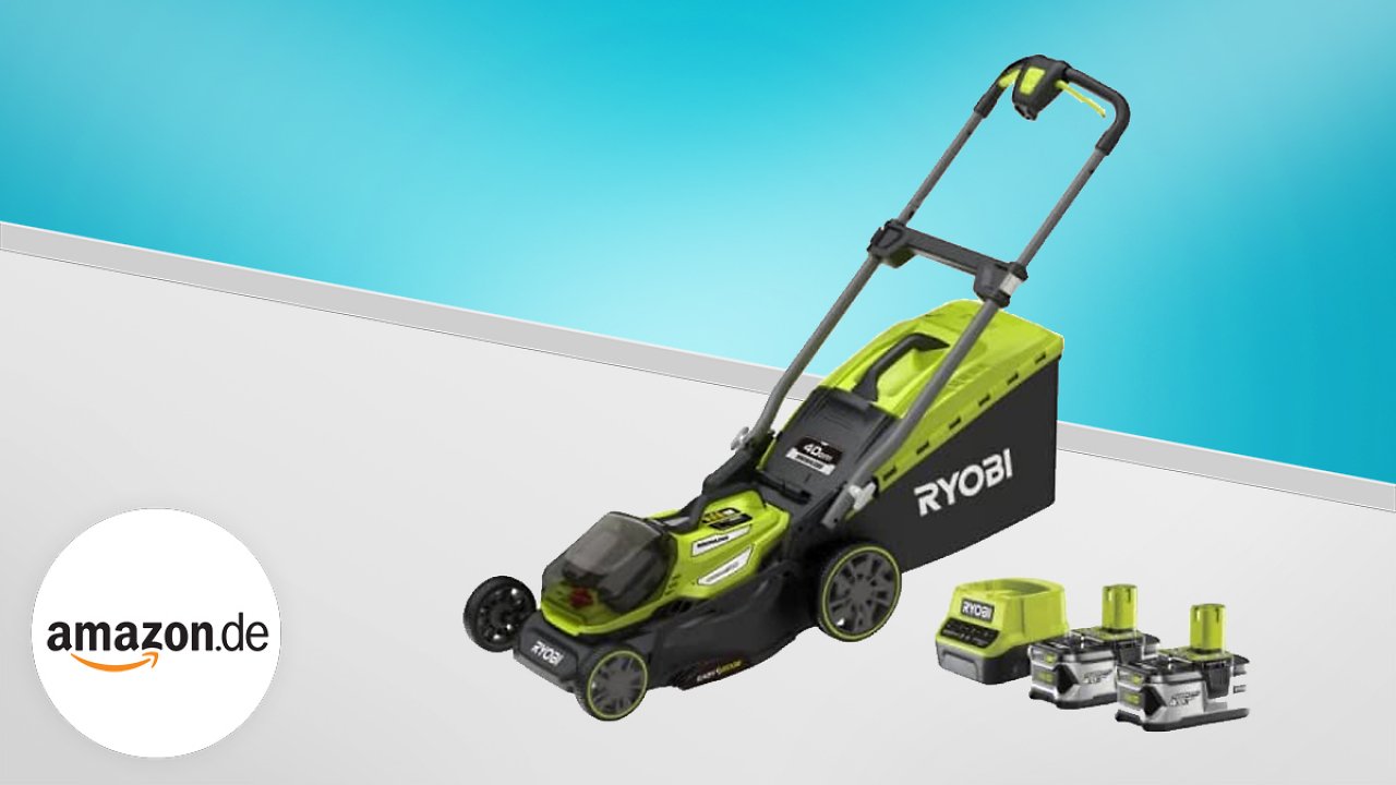 [01/05/2023] Über 130 Euro sparen: Ryobi Akku-Rasenmäher inkl. 2× Akku und Ladegerät reduziert