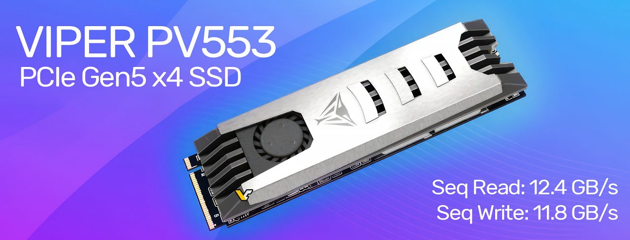 [16/05/2023] Viper PV553: Patriots erste PCIe-5.0-SSD kommt mit Lüfter zur Computex