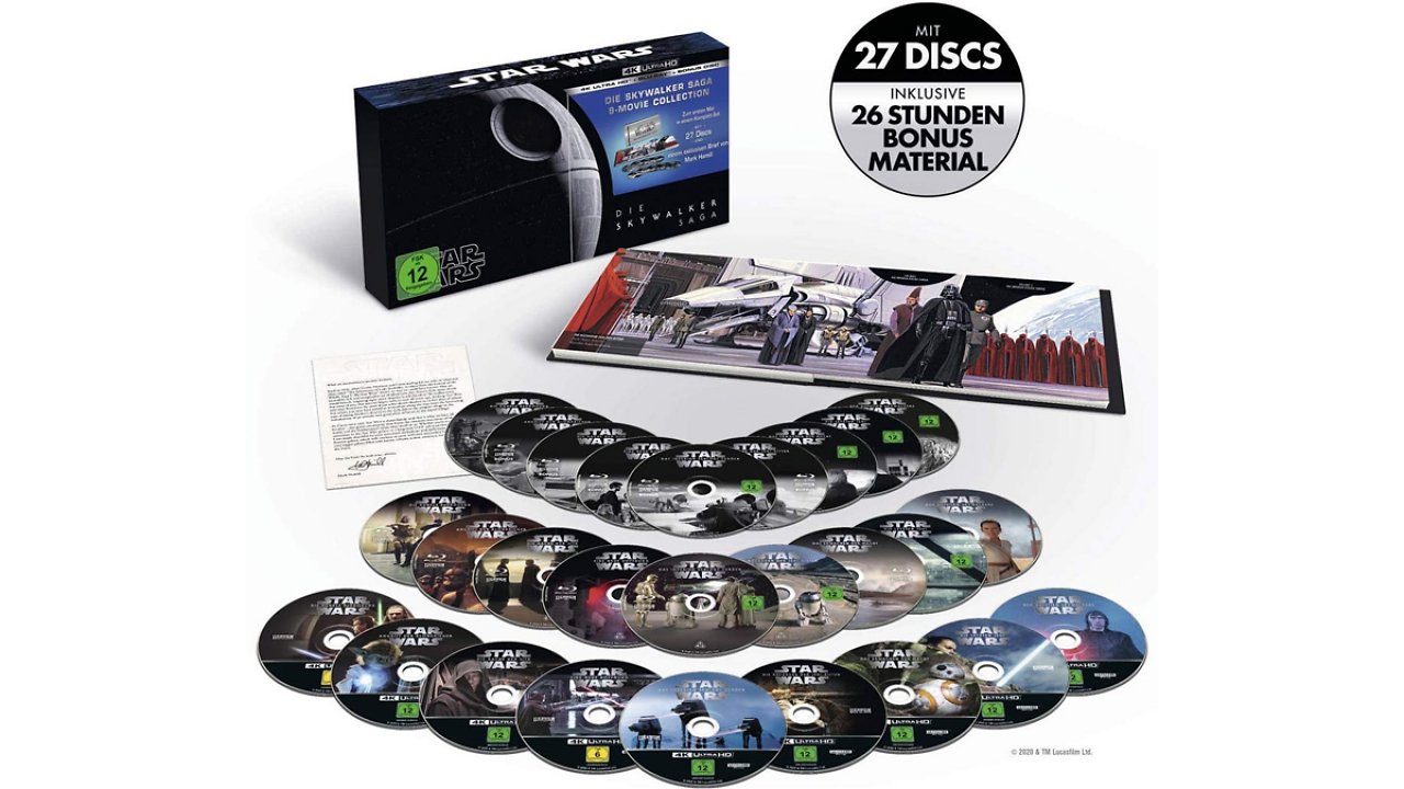 [16/05/2023] Star Wars Die Skywalker Saga 4K UHD Blu-ray mit Episode 1-9 gibt es aktuell stark reduziert.
