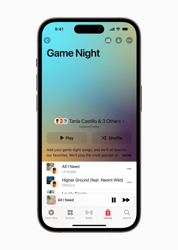 [06/06/2023] Apple WWDC23 iOS 17 Apple Music collaborative Playlists&nbsp;