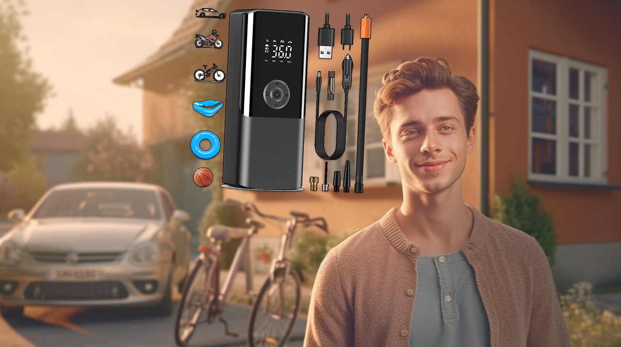 [16/06/2023] Brandneu und schon Topseller: Diese elektrische Luftpumpe für Auto, Fahrrad & Co. wollen gerade alle - jetzt mit 15 % Rabatt