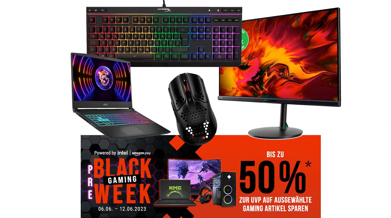 [06/06/2023] Gaming-Monitor, Laptop RTX 4070, Maus & Co. mit bis 50 % Rabatt: Gaming Pre Black Week bei NBB