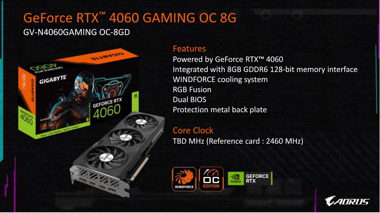 [29/06/2023] Gigabyte Geforce RTX 4060 Gaming OC