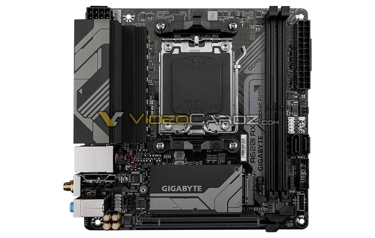 [20/06/2023] Das Gigabyte UD-A620I-X dürfte das erste Mini-ITX-Mainboard mit A620-Chipsatz werden.