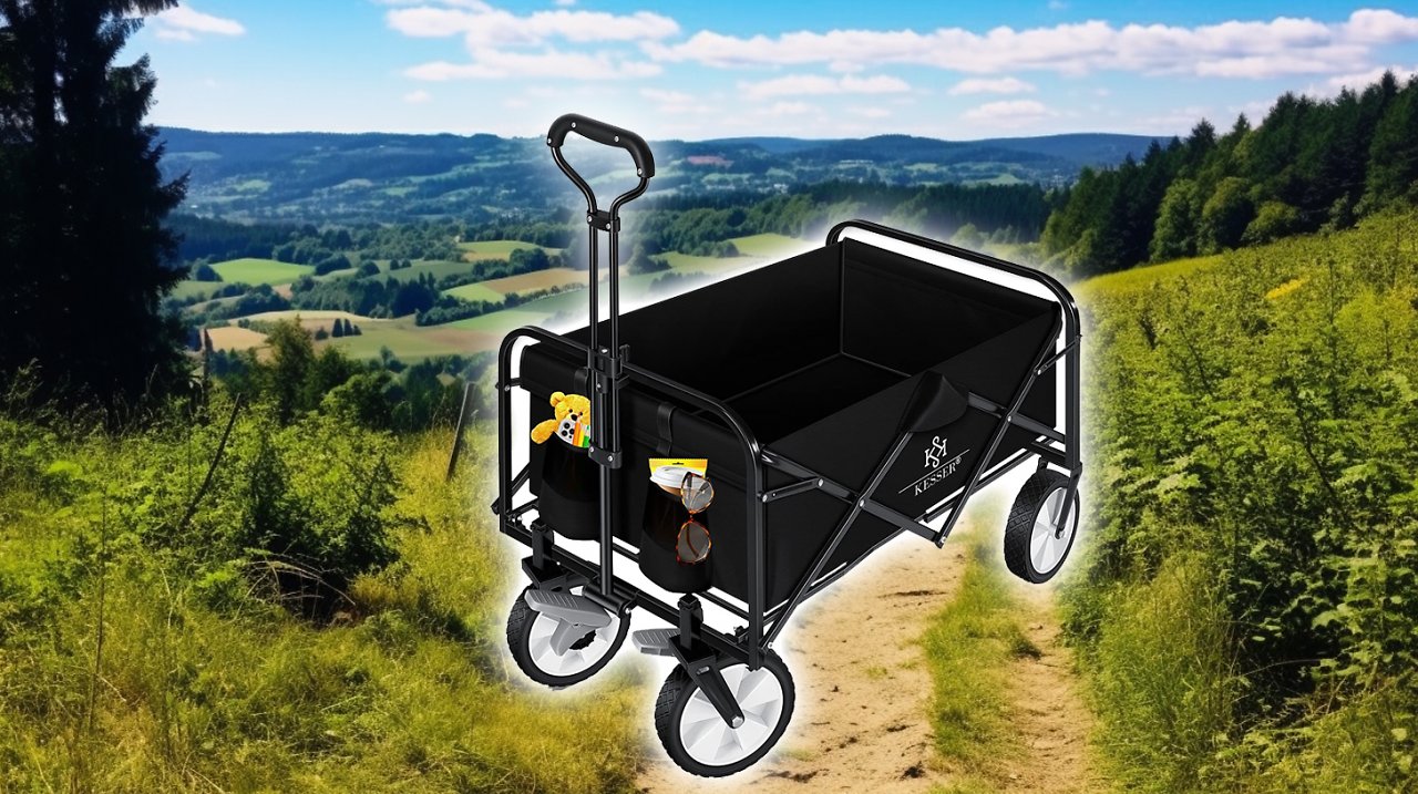 [23/06/2023] Kesser Bollerwagen im Angebot für nur 62,80 Euro: Faltbarer Handwagen für Kinder, Einkauf etc. bis 80 kg