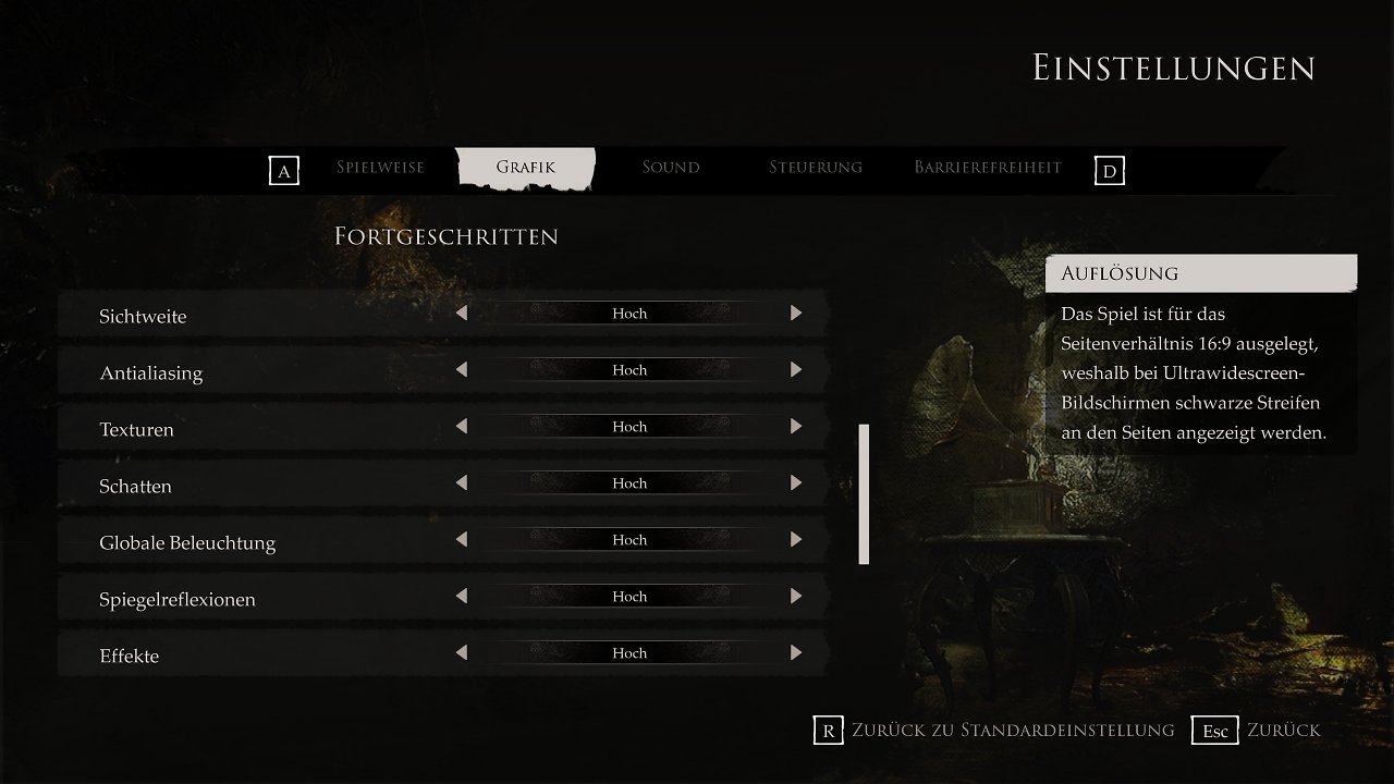 Layers of Fear 2023 Remake Unreal Engine 5 Graphics Options 3