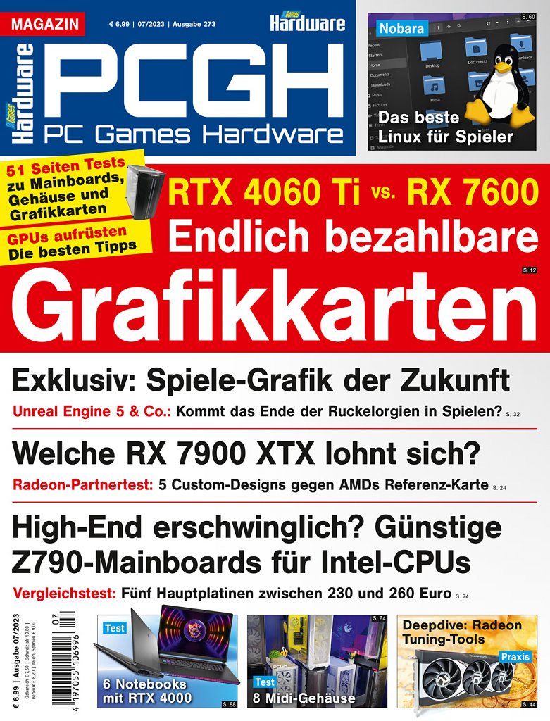 [01/06/2023] Magazin-Cover der PCGH-Ausgabe 07/23.