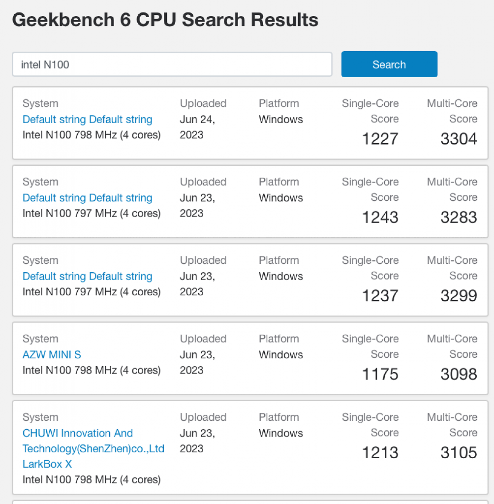 [26/06/2023] Intel Prozessor N100 (