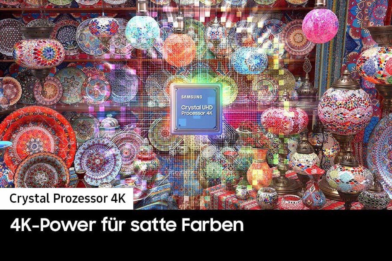 Dank Crystal Prozessor 4K bietet der Samsung-Fernseher ein lebensechtes 4K-Bild