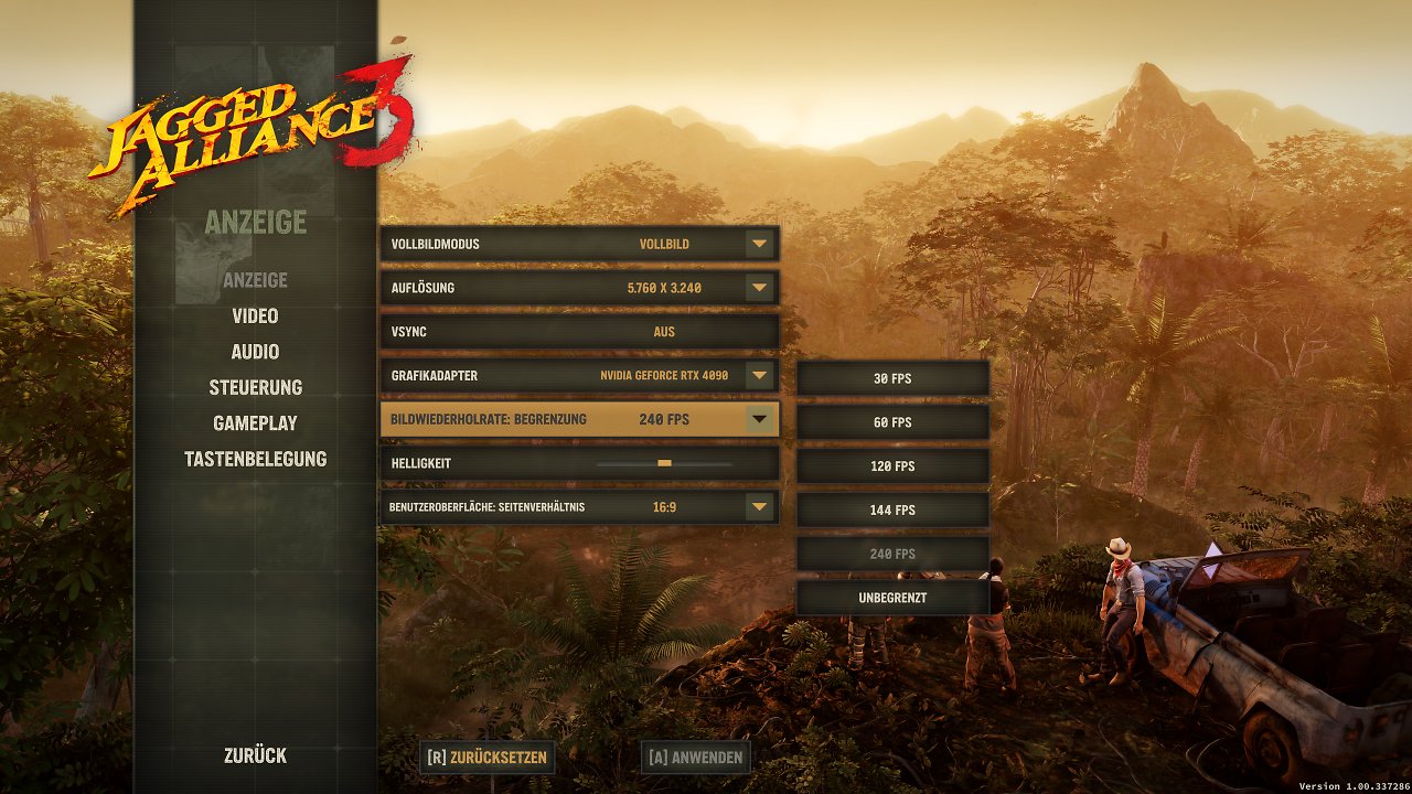 [12/07/2023] Jagged Alliance 3 Grafikoptionen 1