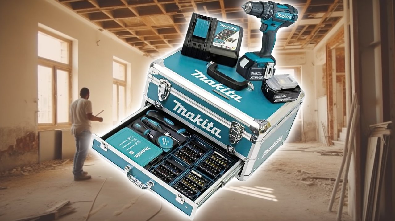 [03/07/2023] Makita-Set mit über 40 % Rabatt: Akkuschrauber mit Schlagbohrfunktion + 2× Akku + Ladegerät + Zubehörkoffer