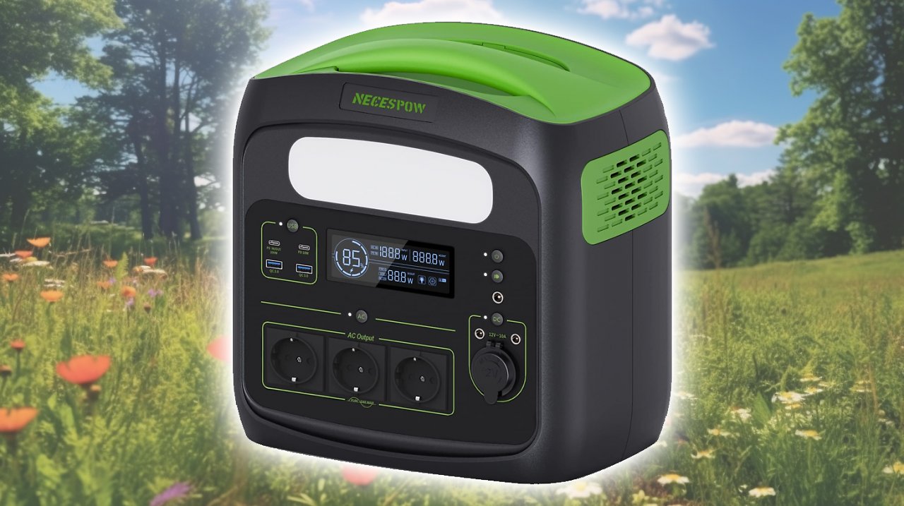 [03/07/2023] Preis fast halbiert: Tragbare Powerstation & Solargenerator Necespow N7576 mit 576 Wh im Angebot