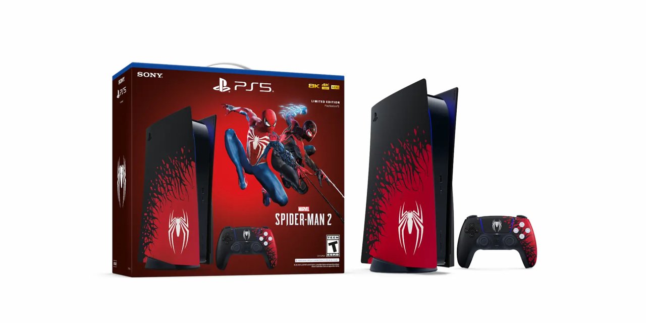 Das neue PS5-Modell im Spiderman-2-Design lässt sich jetzt vorbestellen.