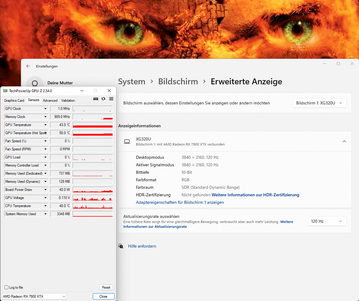 [11/07/2023] Powercolor Radeon RX 7900 XTX Hellhound - AMD Software 22.12.1 4K120