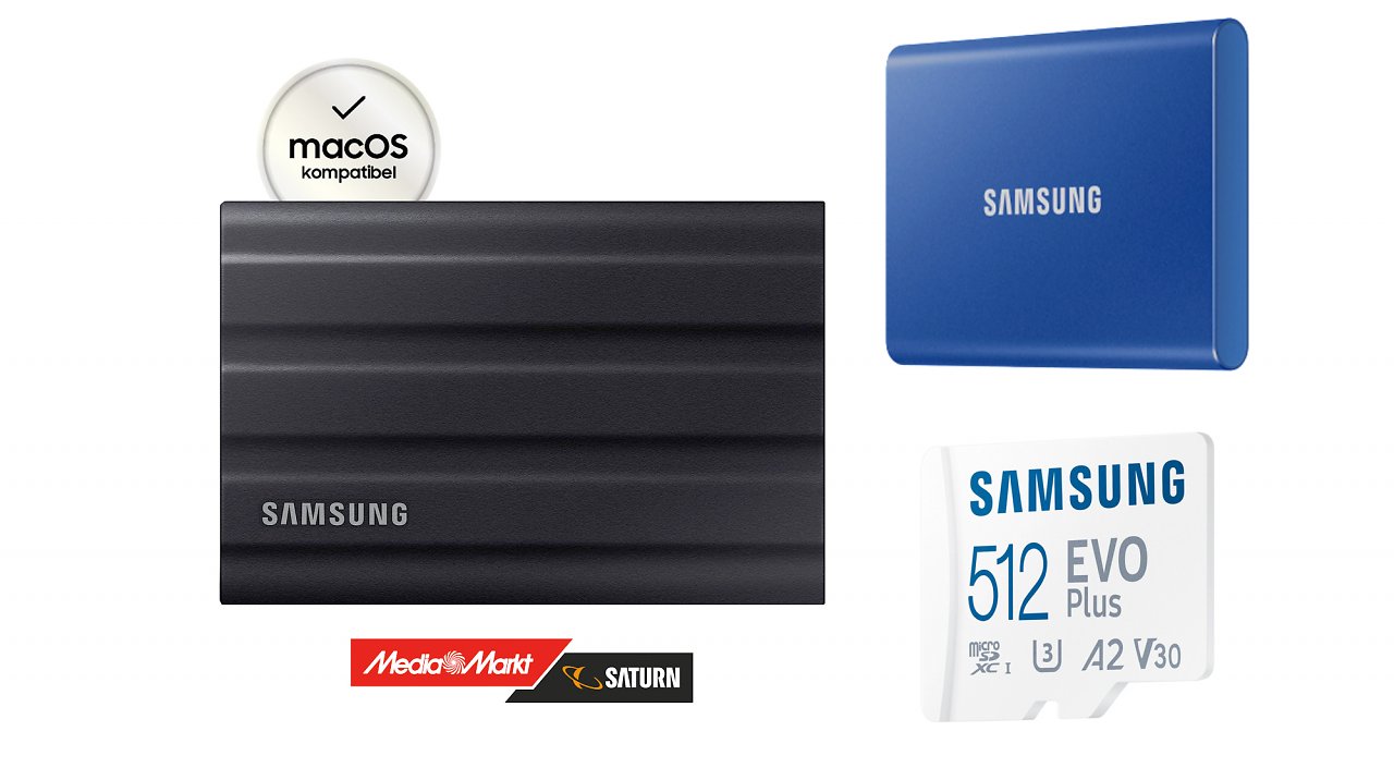 [17/07/2023] SSD günstig wie nie: Samsung T7 Shield 1 TB und weitere Speichermedien bei Saturn zu Aktionspreisen