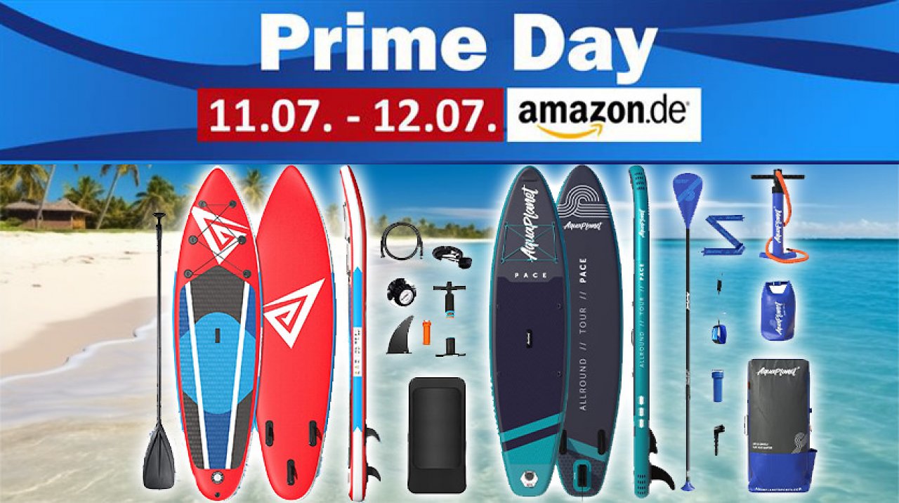[11/07/2023] SUP-er Prime Day Angebote, aber nur noch heute! Stand-Up-Paddles um bis zu 200 Euro radikal reduziert