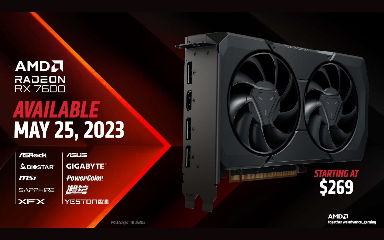 [30/08/2023] Bei der Vorstellung der Radeon RX 7600 war MSI noch als Boardpartner vertreten