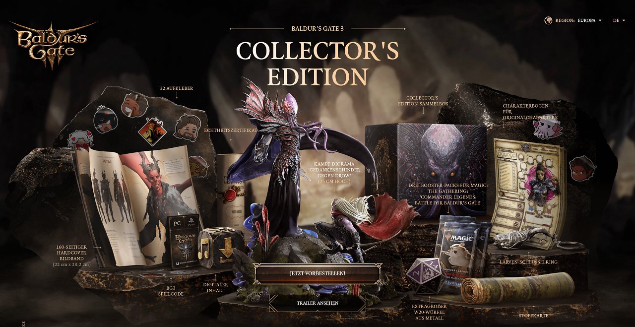 [01/08/2023] Baldur's Gate 3 Collector's Edition für 259,99 Euro.
