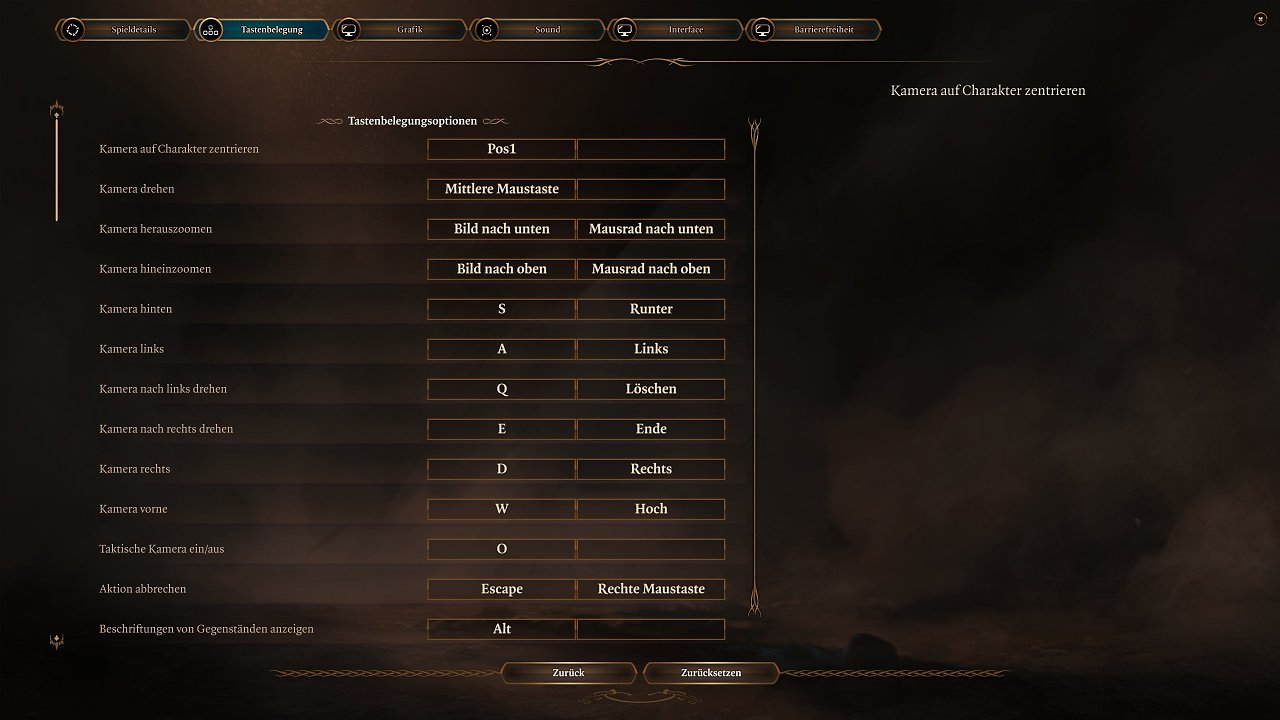 [03/08/2023] Baldur's Gate 3: Tastaturbelegung