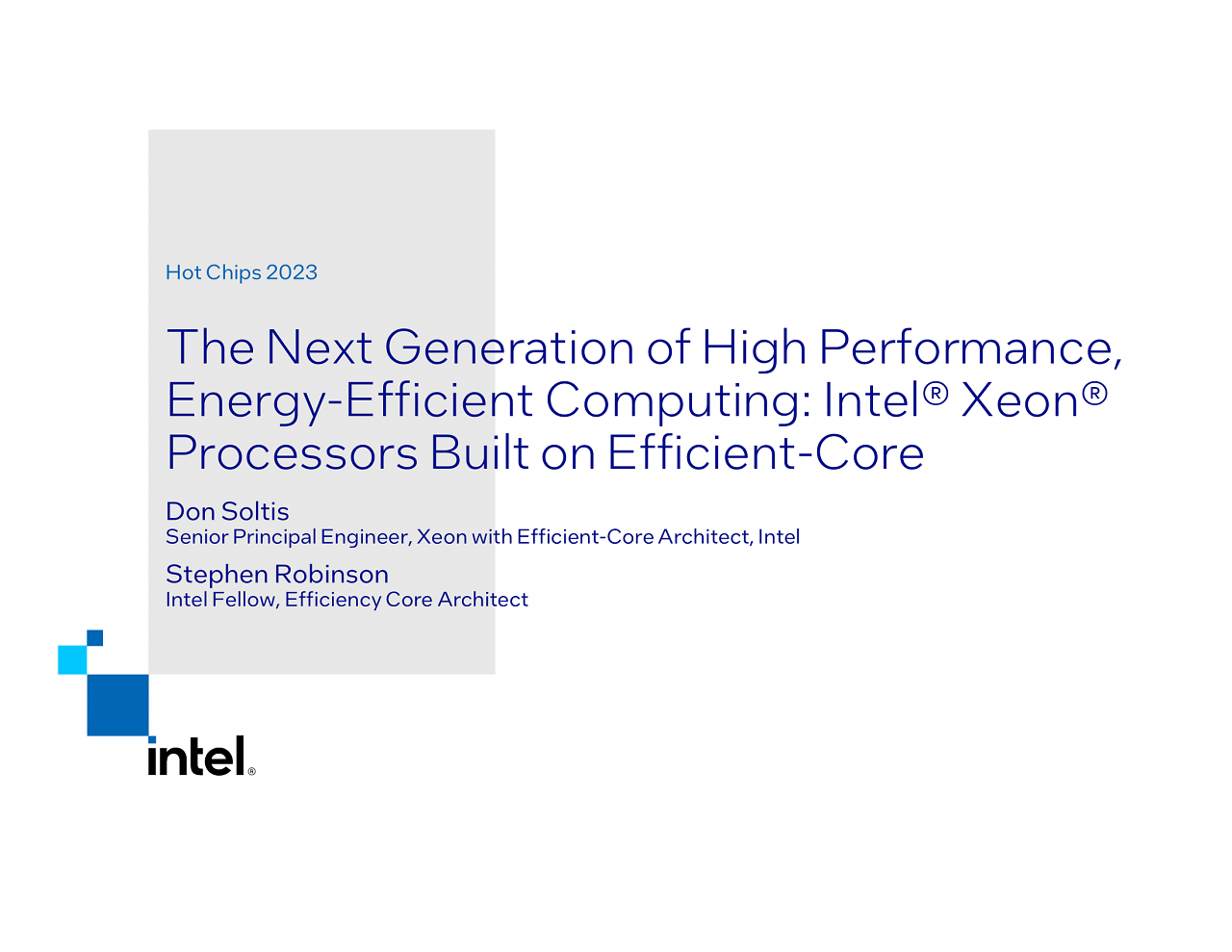 [29/08/2023] Intel Hot Chips 2023