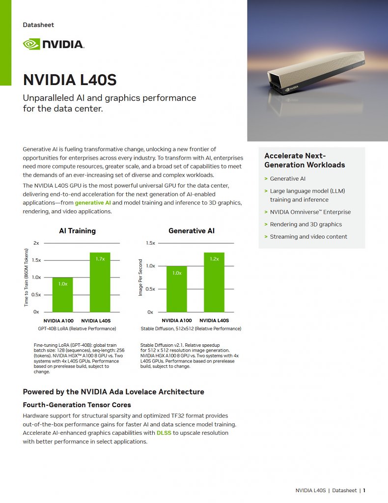 [10/08/2023] Nvidia L40S - Datenblatt
